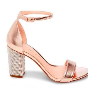 Steve Madden rose gold/diamond heels size 7.5